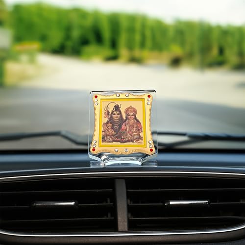 Image of Lord Shiv Parivar Shiva Parvati, Ganesh Idol for Car Dashboard Home & Office Showpiece Gifts Decor