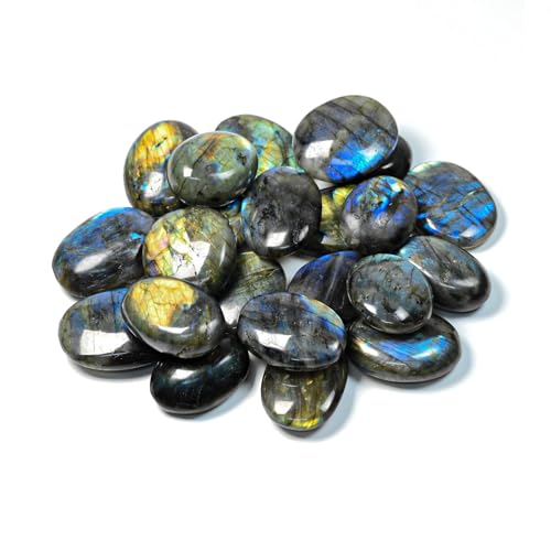 Gemstone Labradorite Crystals – Hand Carved Healing Stones (140g)