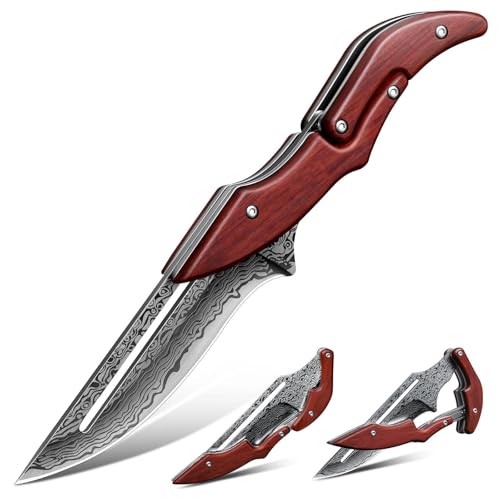 Dream Reach Pocket Folding Knife - Cool Folding Knife with Rosewood Handle