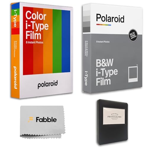 Polaroid Colored i-Type Instant Film (8 Exposures), Bundle with Black