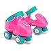 Xootz Pattini a rotelle per principianti My First 4 Wheel, per bambini, ragazzi e ragazze, rosa, misura unica