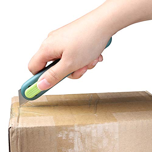 Image of Nova Safety Knife, Utility Knife, Compact Cut, Box Cutter, Ambidextrous Design, Replaceable and Durable Blade, Ideal for Heavy Duty Cut, Warehouse, Home, for Cutting Boxes, Cartons, Parcels. (3 Pack)