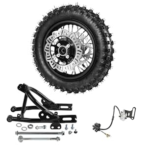Wphmoto 10'' Offroad Motorcycle Tire 12Mm Bearing, Rear Wheel 3.00-10 3.00X10 Wheel Tire Rim Assembly For Dirt Pit Bike Crf50 Xr50 Ttr50 Mini Dirt Rocket Bike 10