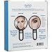 ForPro Professional Collection Premium Magnifying Handheld Mirror, 1X/15X Magnification Hand Mirror, Folding Adjustable Handle, for Makeup, Travel, Black