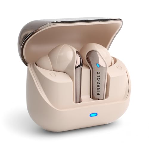 Image of FIREGOLD New Blastpods Wireless Earbuds with 4 Mic ENC, HD Sound Quality, 48 Hours Battery Backup (Grey White)