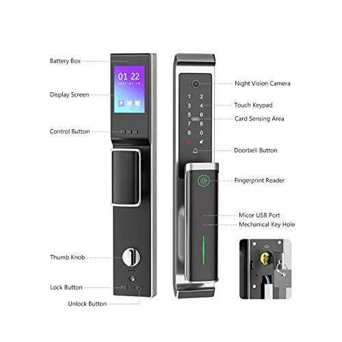 Serrure intelligente biométrique TTlock Bluetooth et code 24x240