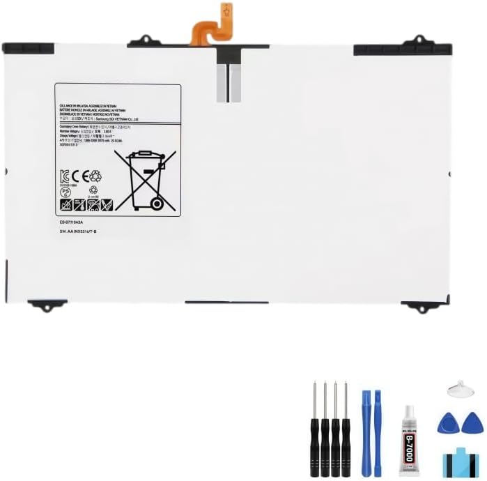 compatible For Samsung Galaxy Tab S2 9.7 SM-T810 T815 T817A 5870mAh 3.85V LCD Display Touch Screen Digitizer Full Assembly Screen battery EB-BT810ABE/ABA+Free Tools，For EB-BT810ABE/ABA battery