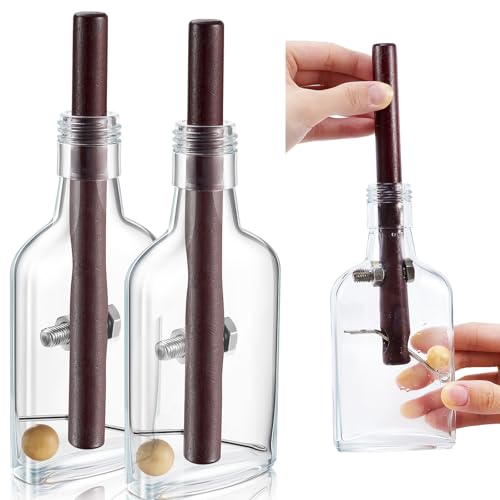 Sonwyoung 2 Pcs Glass Bottle Brain Teaser Puzzles for Adults Bottled Frustration Puzzle Adult...