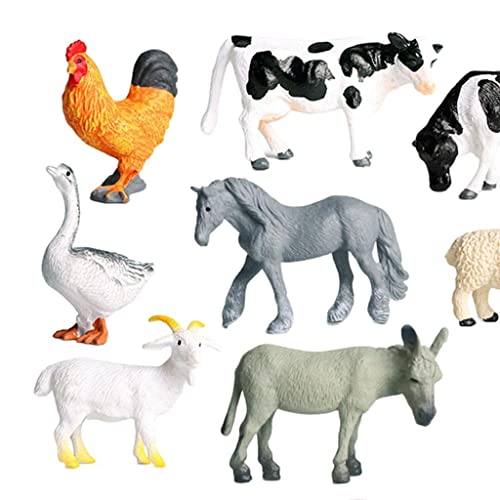 BALLVIC Bauernhoftiere Spielzeug Kunststoff Feste Tiere Aktionssimulation Spielzeug Modellfiguren Schwein Hund Kuh Schaf… – Bild 5