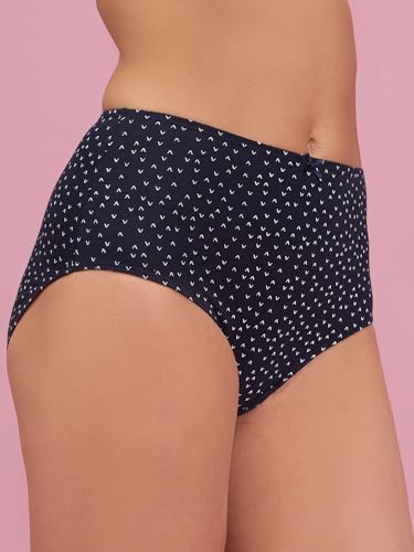 Image of NYKD (NYP104 Assorted Breathable Cotton Panty Set for Women (Pack of 3) | High Rise & Full Coverage Brief with Anti Odor Properties | Super Soft & Concealed Elastic for All Day Comfort