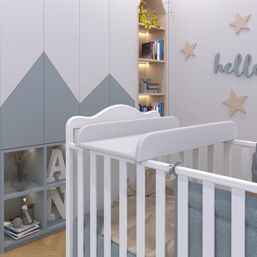 Trocador de Fraldas Almofadado para Berço Corino Branco - Lyam Decor