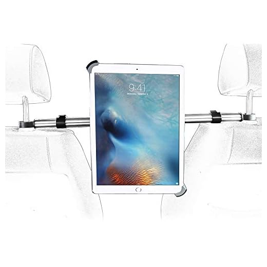 Bil nackstöd surfplattehållare för iPad, woleyi bil surfplatta fäste klämma baksäte för barn för 9,5 ~ 14,5 tum enhet, t.ex. iPad 2019 2018 2017 Pro 12.9 10,5 9,7 Pad Air, Samsung Tab och annan surfplatta