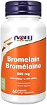 NOW Supplements, Bromelain (Natural Proteolytic Enzyme) 2,400 GDU/g - 500 mg, Natural Proteolytic Enzyme, 60 Veg Capsules