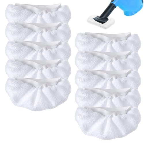 Geehua 10 Almohadillas Universales Para Mopa De Vapor, Accesorios Lavables Para Limpiar A Vapor, Accesorios De Cubierta De Limpieza Reutilizables, Paños De Microfibra Para La Mayoría De Los