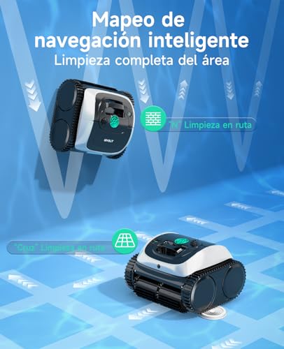 Miniatura 4 de Wybot C1 Robot Limpiafondos Piscina Con Planificación Inteligente De Rutas, Limpieza Automática Para Fondo Paredes Línea De Agua, Triple Motor Mejorado Que Funciona Durante 150 Mins, Hasta 150