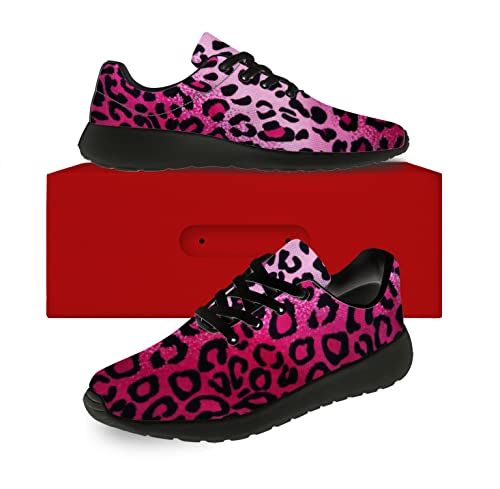 Leopard Cheetah Print Shoes Woman Tennis Shoes Athletic Running Shoes Soft Lightweight Walking Sneakers Gifts for Ladies Girls2