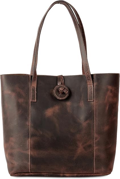 Image of Genuine Leather Tote Bag | Handbag | Shopper Purse Shoulder Bag