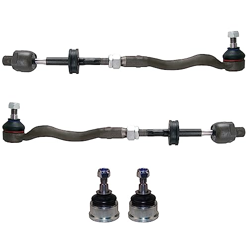 Bison Performance 4pc Forged Steel Front Steering Tie Rod Assemblies & Lower Outer Suspension Ball Joint Kit For BMW E36 318i 318is 318it 323i 323is 325i 325is 328i 328is Z3