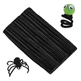 Cuttte Pipe Cleaners Craft Supplies - 100pcs Black Pipe Cleaners Craft Kids DIY Art Supplies (6 mm x 12 inch)