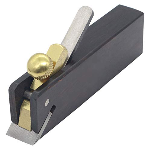 CRGL Mini Cepillo Manual para Carpintería, Plano Manual de ébano, Cepillo de Recorte Portátil para Bricolaje, para Recortar y Pulir Los Bordes, 75 X 12 X 20 Mm (L × W × H) Cover