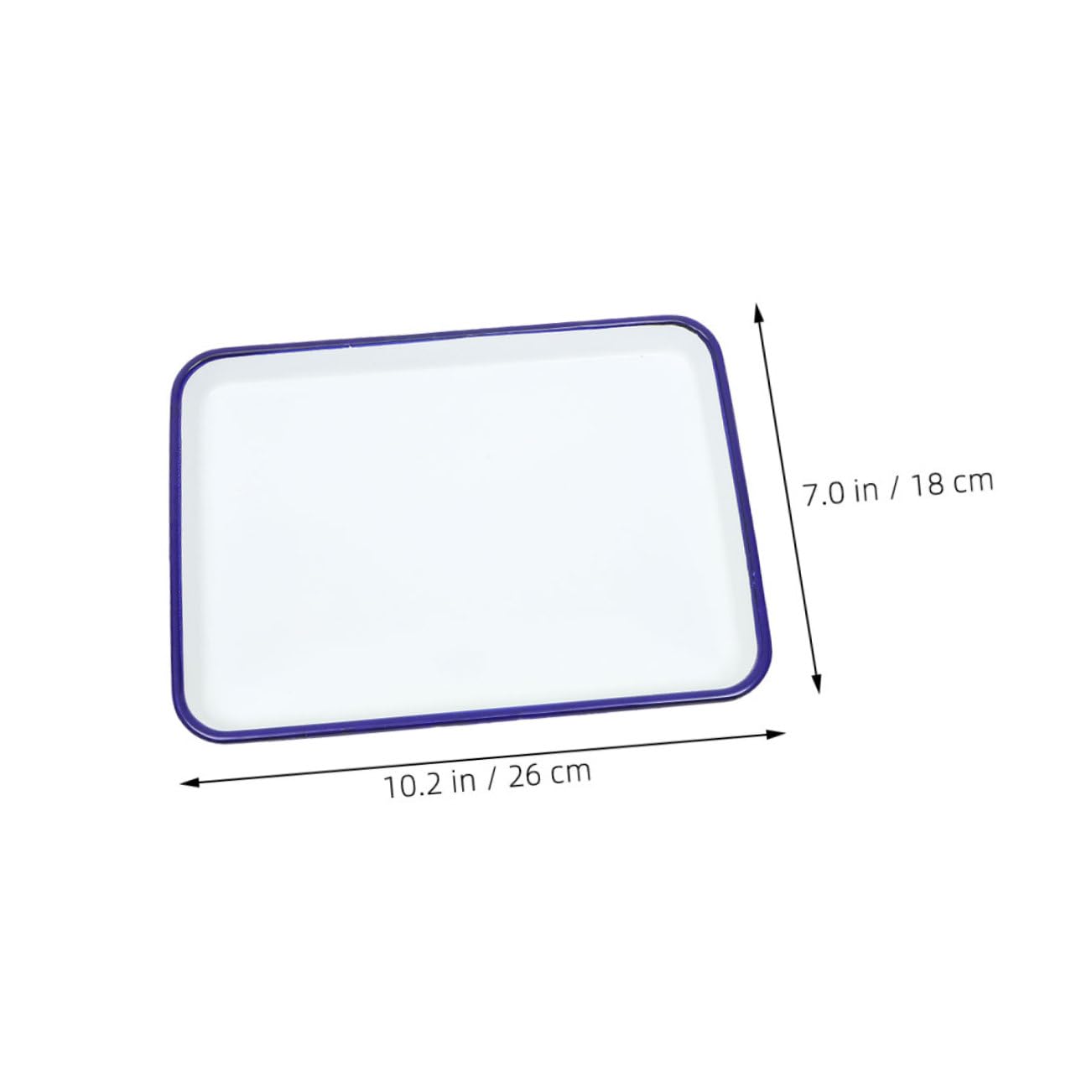 FUNOMOCYA Vintage Style Enamel Square Roaster Retro Kitchen Bake Pan Enamel Laboratory Tray 4pcs Set 26x18cm Bakeware