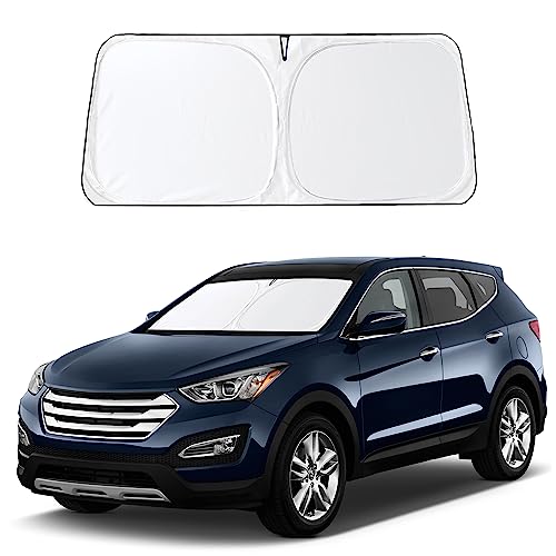 Image of EcoNour Windshield Sunshade Compatible for Hyundai Tucson 2016-2019 2020 2021, Sun Visor for Front Windshield & Window Sun Shade Cover, UV Heat Blocker & Protector, Car Accessories