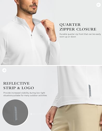 Image of G Gradual Men's Quarter Zip Pullover Running Athletic Shirts Long Sleeve