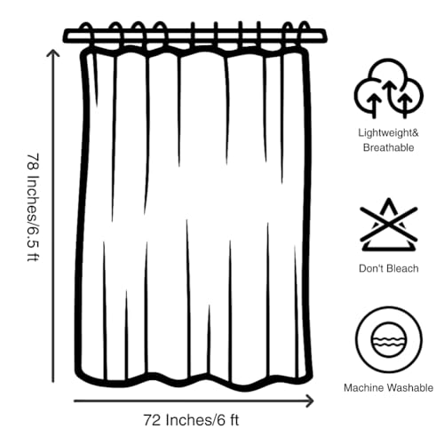 GKLEASG Boho Mid Century Extra Long Shower Curtain, 72Wx78H Minimalist Abstract Sun Modern Machine Washable Polyester Waterproof for Bathroom with 12 Hooks by GKLEASG - Used condition - Image 7