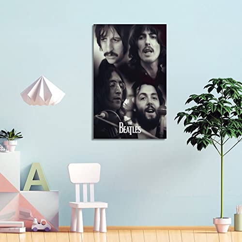 SHUPSY Poster décoratif sur toile The Beatles Black & White Fan Art – Impression moderne pour chambre à coucher – 40 x 60 cm - Les Beatles, Paul McCartney, John Lennon, RIngo Starr, George Harrison SHUPSY Poster décoratif sur toile The Beatles Black & White Fan Art - Impression moderne pour chambre à coucher - 40 x 60 cm – Image 5