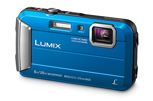 Panasonic LUMIX DMC-FT30EB-A Tough Waterproof Compact Digital Camera - Blue (Renewed)