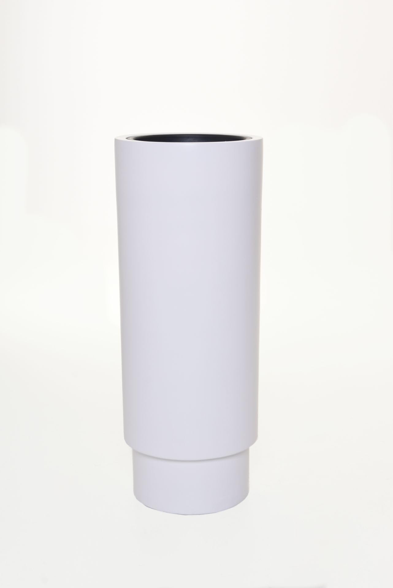 VIVANNO Vaso in Fibra di Vetro Escada Bianco Opaco, 90x35cm
