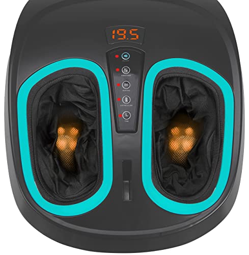 Invospa Shiatsu Foot Massager Machine With Heat - Electric Deep Kneading Heated Foot Massage Air Compression - Spa Feet Massager Stocking Stuffers #TOP2