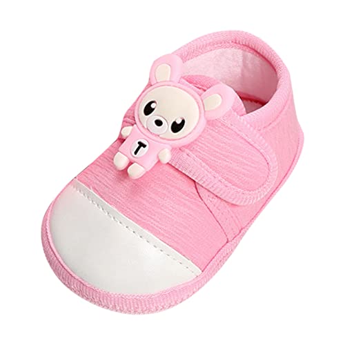 Baby Shoes Boys and Girls Walking Shoes Comfortable and Fashionable Princess Shoes Kids Slip on Shoes (Pink, 4.5 Infant)