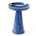 Birds Choice Burley Clay Simple Elegance Bellflower Blue Bird Bath, Medium