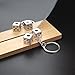 Lucky Silver Metal Dice Keychain with Black Dots - Stylish and Fortunate Charm for Keys, Bags, and Everyday Use - Durable, Multipurpose Accessory