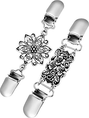 Jetec 2 Pieces Retro Shirt Dresses Sweater Cinch Clips for Women Girls Shawl Waist Cardigan Clothing Clips