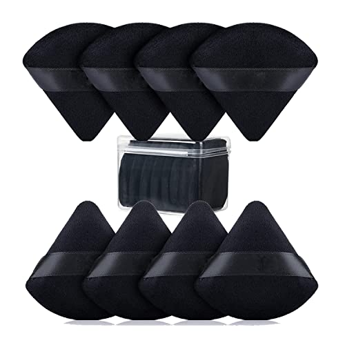 Powder Puff 8 Pcs Face Makeup Puffs Triangle Wedge Shape Soft Velour