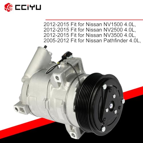 Image of CCIYU AC Compressor w /Clutch for Nissan NV1500 V6 4.0L 2005-2021