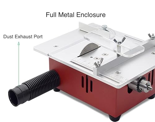 Mini Table Saw Small High Precision Table Saw Adjustable Cutting Depth With Chuck Grinding Disc 96W 7 Speed Power Supply For Pcb Wood Plastics #TOP2