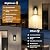 Brightever 2-Pack Outdoor Wall Lights Fixture, Exterior Waterproof 10W Matte Black Outdoor Wall Lanterns Sconces with Crystal Bubble Glass, Modern LED Outside Lights for House, Porch, Garage, Patio