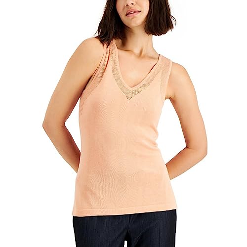 Anne Klein Débardeur tricot femme col V haut léger sans manche