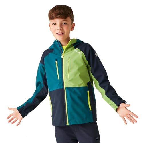 Childrens/Kids Highton V Full Zip Hoodie (14 Years) (Moroccan Blue/Navy)