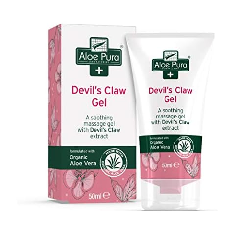 Aloe Pura, Devil's Claw Gel with Organic Aloe Vera , Natural , Vegan, Cruelty Free , Paraben & SLS Free , Soothing , 50ml Cover