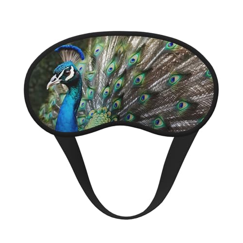 Sleep Mask for Side Sleeper Silk Sleeping Eye Masks with Elastic Strap Super Soft Eye Sleep Shade Cover Peacock Blackout Night Blindfold for Women Men Travel