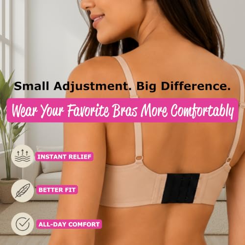 Image of Fashion First Aid Brah! Extenders (3-Pack) - Adds Security, Breathing Room to Tight Bras - Soft Microfiber Bra Extender Pack