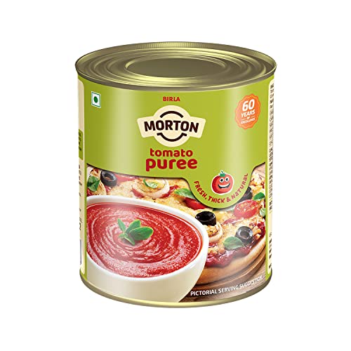 Morton Tomato Puree | Sweet & Tangy Flavor | 825g Tin | Ready-to-Use Tomato Paste for Cooking, Pasta, Pizza, Sauces & Indian Gravies | Pack of 2 - Image 2 thumbnail