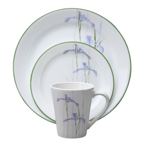 Corelle Impressions 16-Piece Dinnerware Set, Shadow Iris, Service for 4
