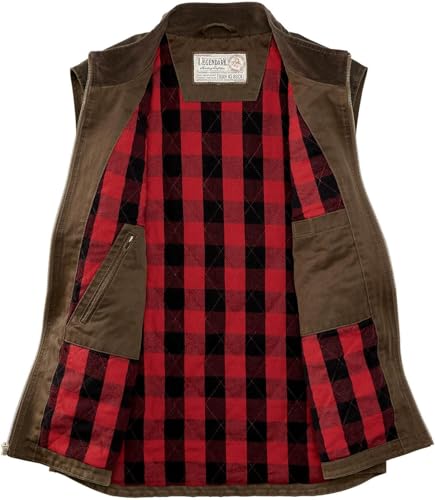 Legendary Whitetails mens Tough as Buck Vest for Men, Work Flannel Lined Hunting Outerwear, Casual Western Insulated Zip Up2