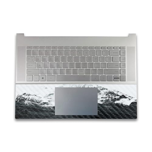 Image of Carbon Fiber Gaming Skin Compatible with HP Envy x360 16 inch (2023) - Mountain Waves - Premium 3M Vinyl Protective Wrap Decal Cover - Easy to Apply | Crafted in The USA by MightySkins