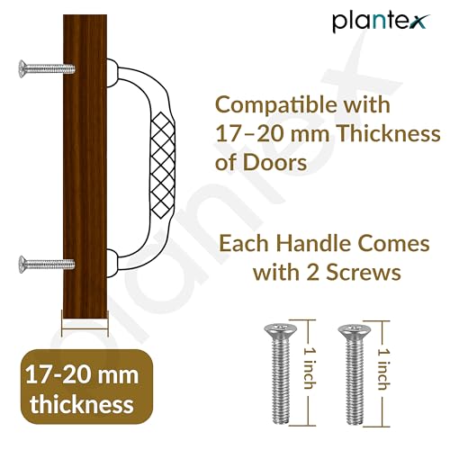 Image of Plantex Cabinet Handle /Kitchen Cabinet Door Handle /Wardrobe /224 mm Cupboard Handle /Door Pull-Push Handle for Home /Office - Pack of 2 (Gold)